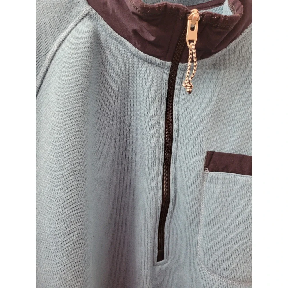 The North Face Men's 3XL XXXL 1/2 Zip Pullover Fleece Sweater Blue EUC